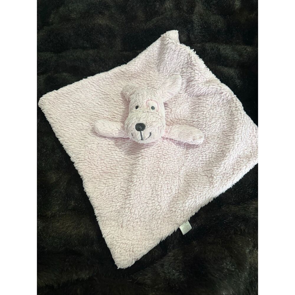 Angel Dear Pink Puppy Dog Lovey Security Blanket Puffy Baby Plush Girl